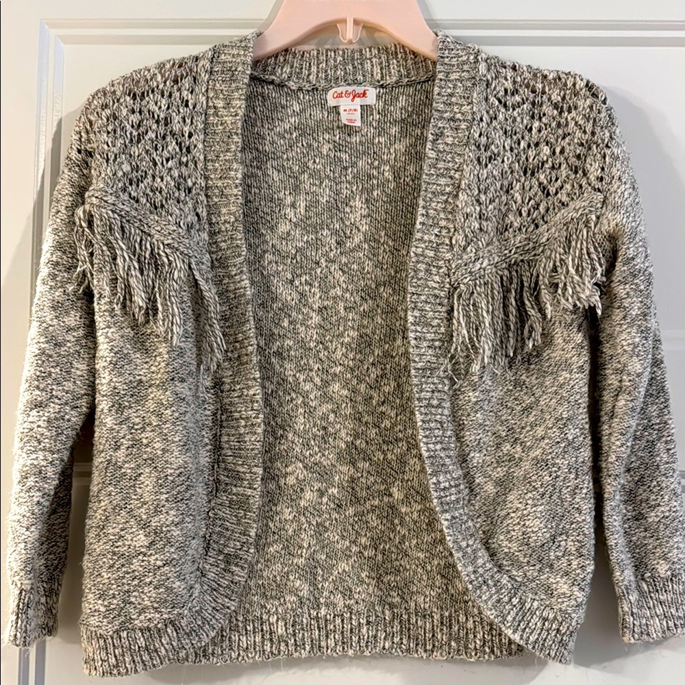 NWOT Cat & Jack Girls’ Fringed Cardigan